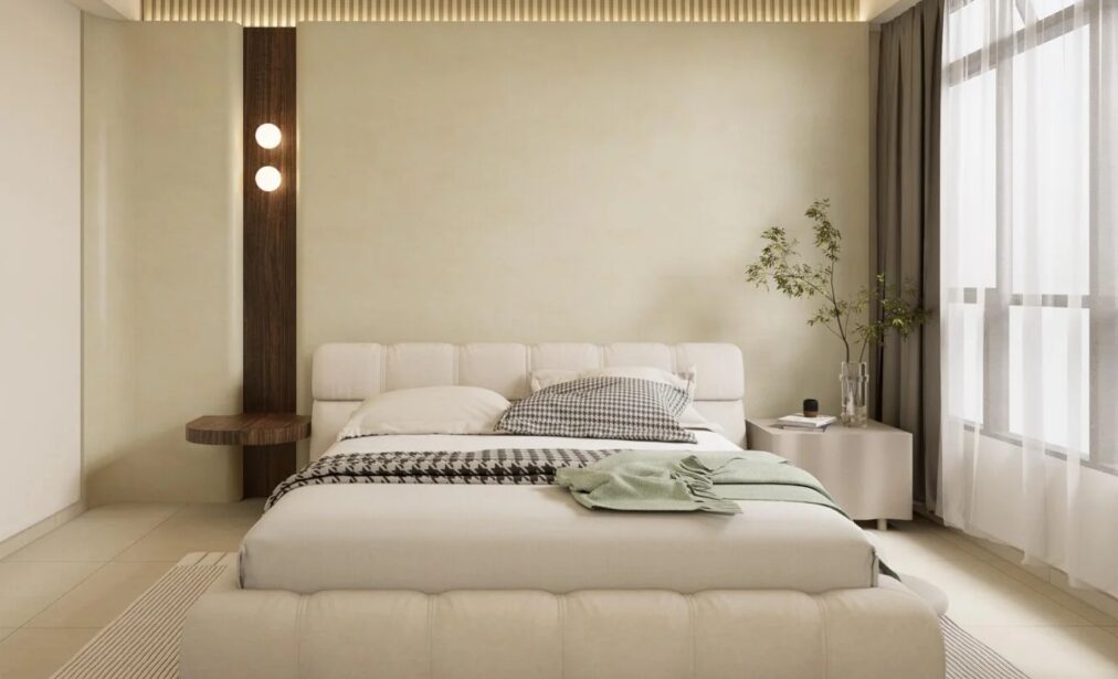 The Best Colors For A Calming Bedroom nude scandinavian design